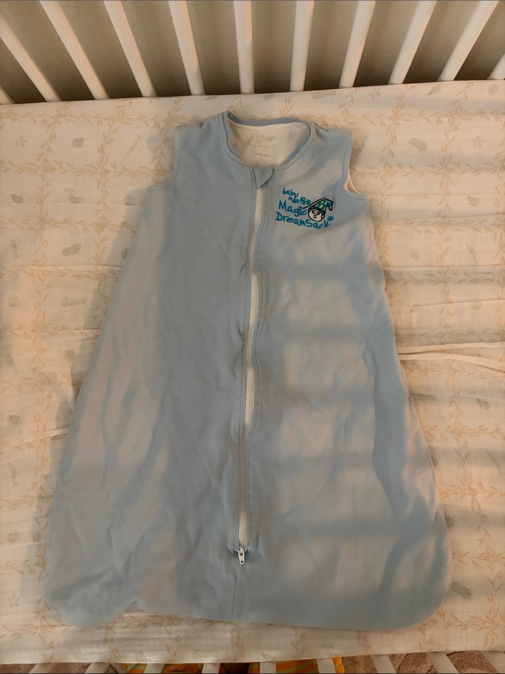 Magic DreamSack Baby Sleep Sack in Light Blue - Sleeveless Zippered Sack